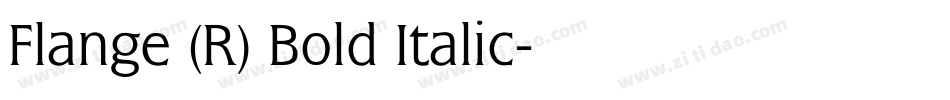 Flange (R) Bold Italic字体转换